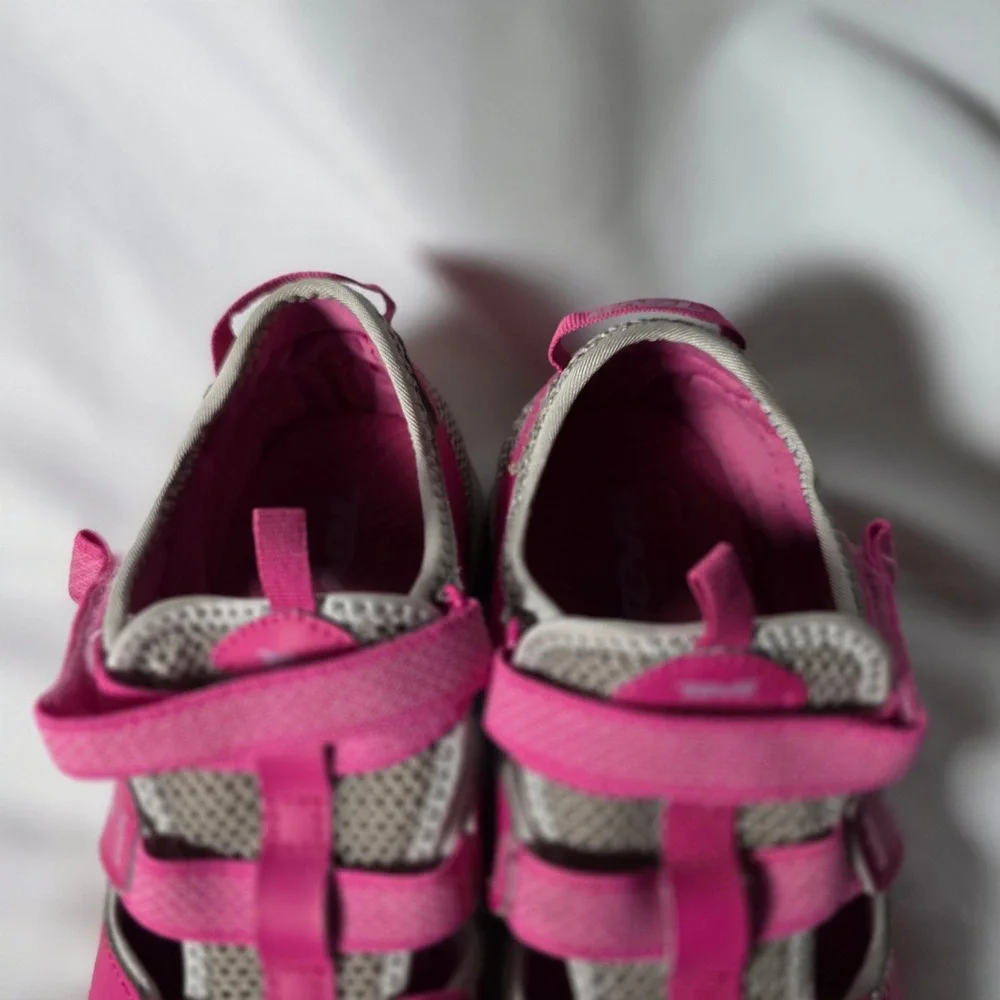 Teva Kids Pink Gray Sport Sandals Water Shoes Hook and Loop Big Kid‎ Size 7